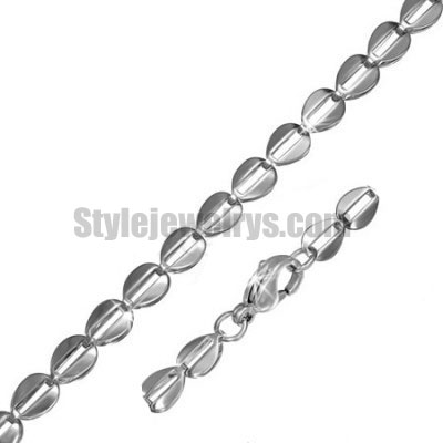 Stainless steel jewelry Chain 50cm - 55cm length heart shape chain w/lobster 6mm ch360219